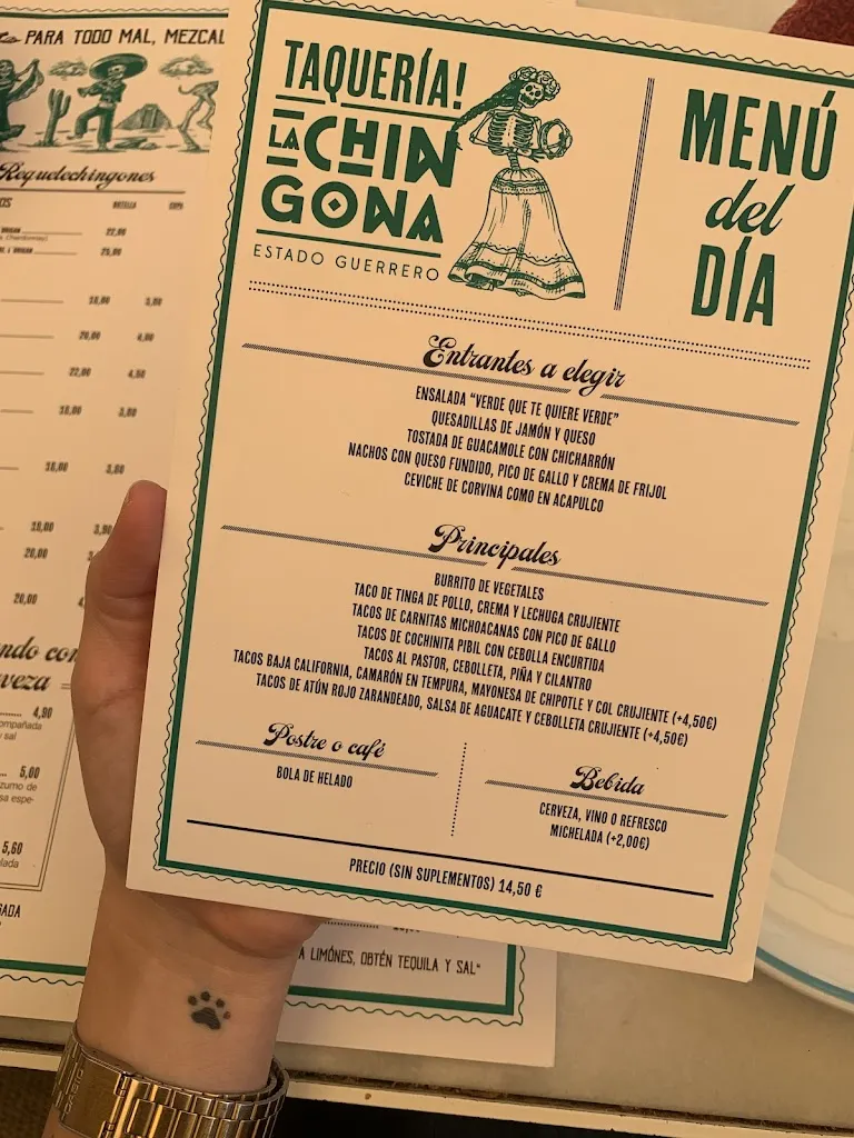 Menu_La Chingona Aravaca_Zarzuela_immagine_4