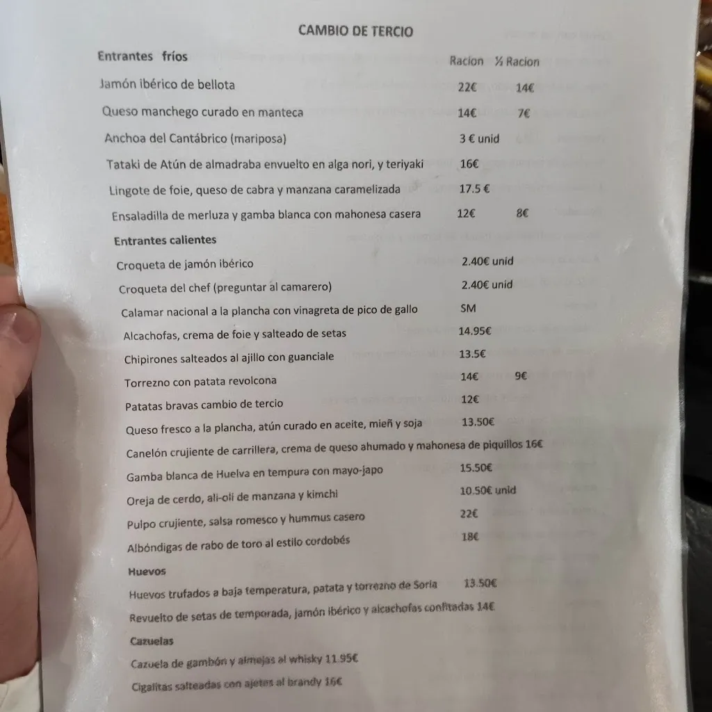 Menu_Taberna Cambio de Tercio_Tarazona de la Mancha_immagine_2