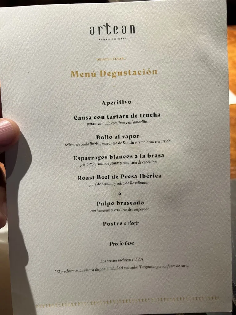 Menu_Restaurante Artean Barra Abierta_Anoeta_immagine_4