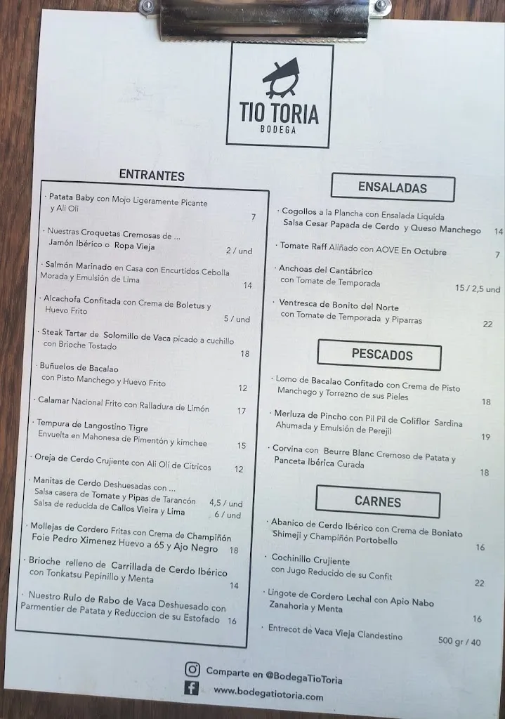 Menu_Restaurante Bodega Tío Toria_Tarancón_image_2