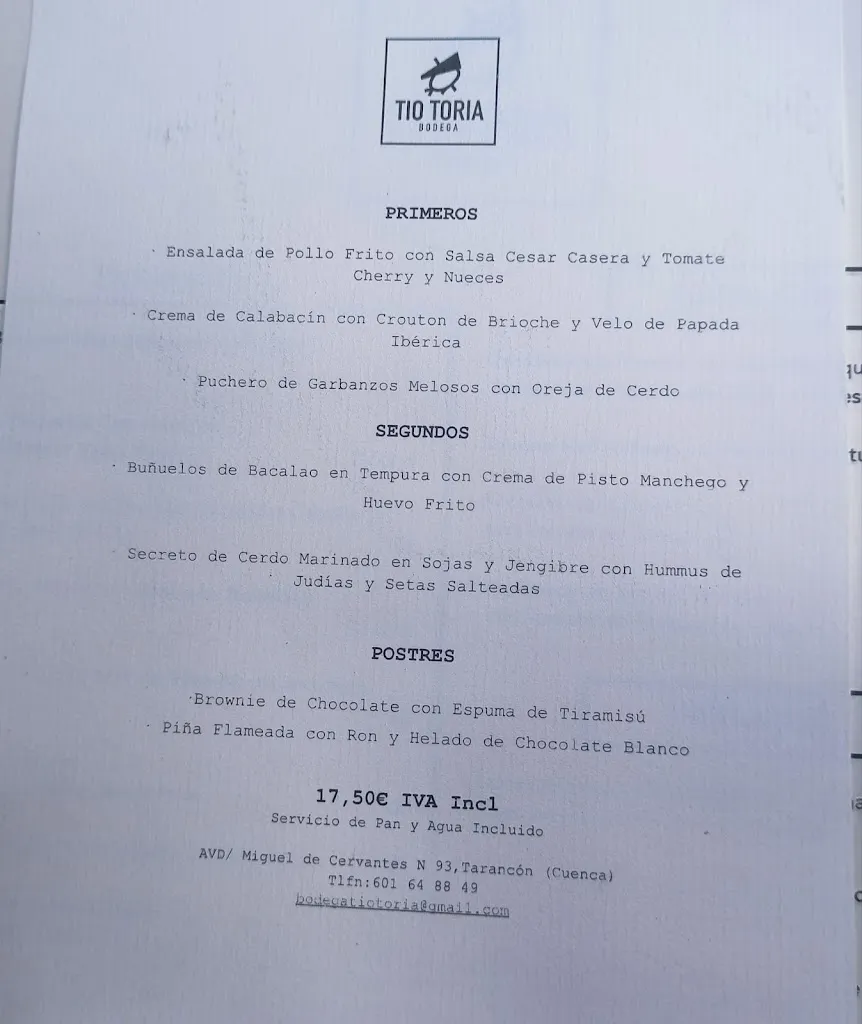 Menu_Restaurante Bodega Tío Toria_Tarancón_image_4