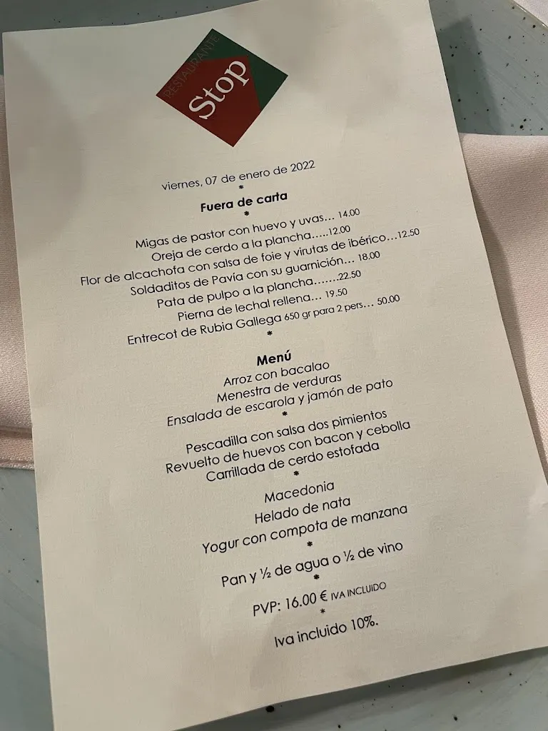 Menu_Restaurante Stop Tarancón_Tarancón_image_1