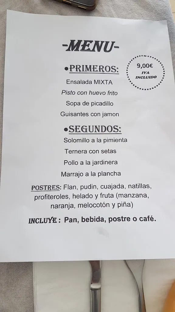 Menu_Restaurante Pilcar Tarancón_Tarancón_image_2