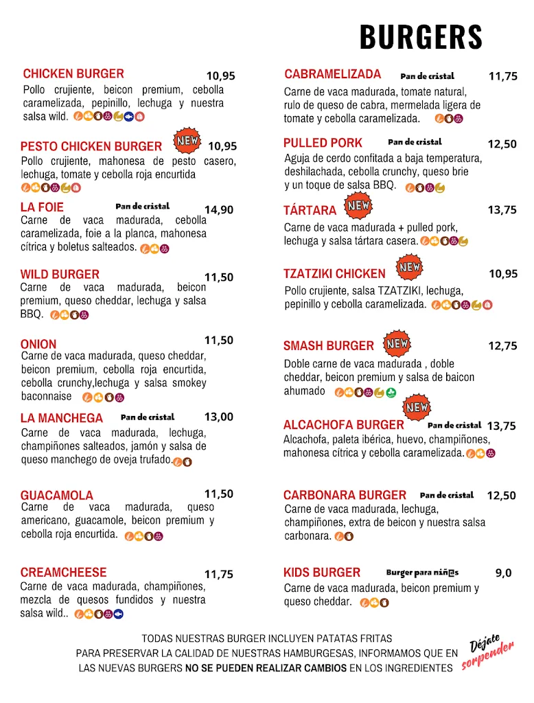 Menu_Wild Burger_Tarancón_image_1