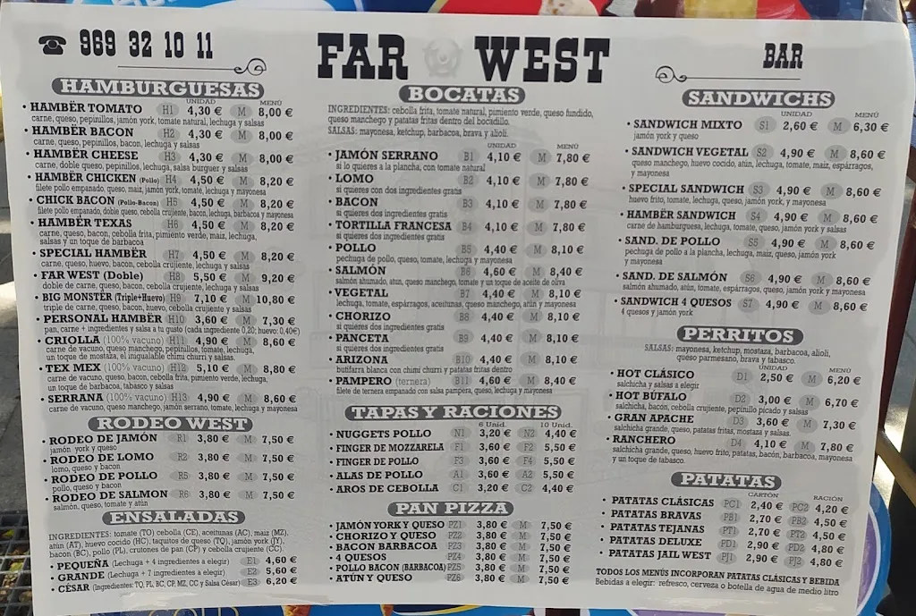 Menu_Hamburguesería Far West_Tarancón_image_2
