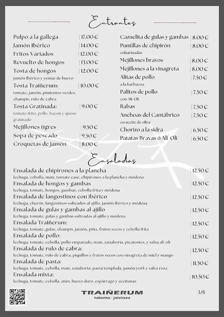 Menu_Bar Restaurante Traiñerum_Andoain_image_1