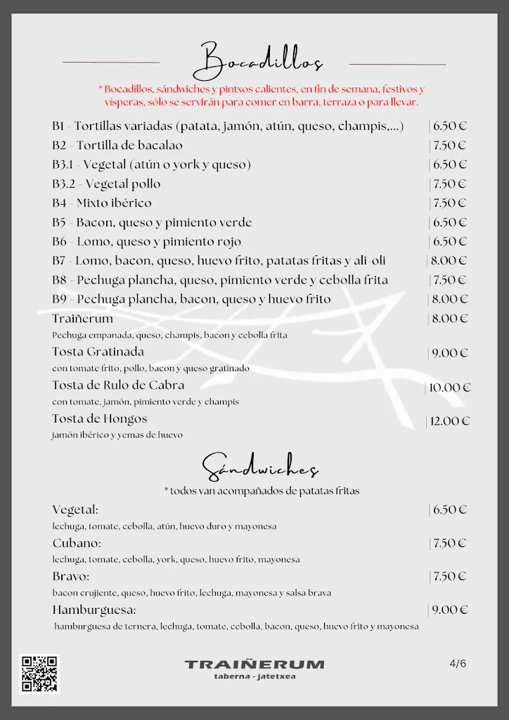 Menu_Bar Restaurante Traiñerum_Andoain_image_3