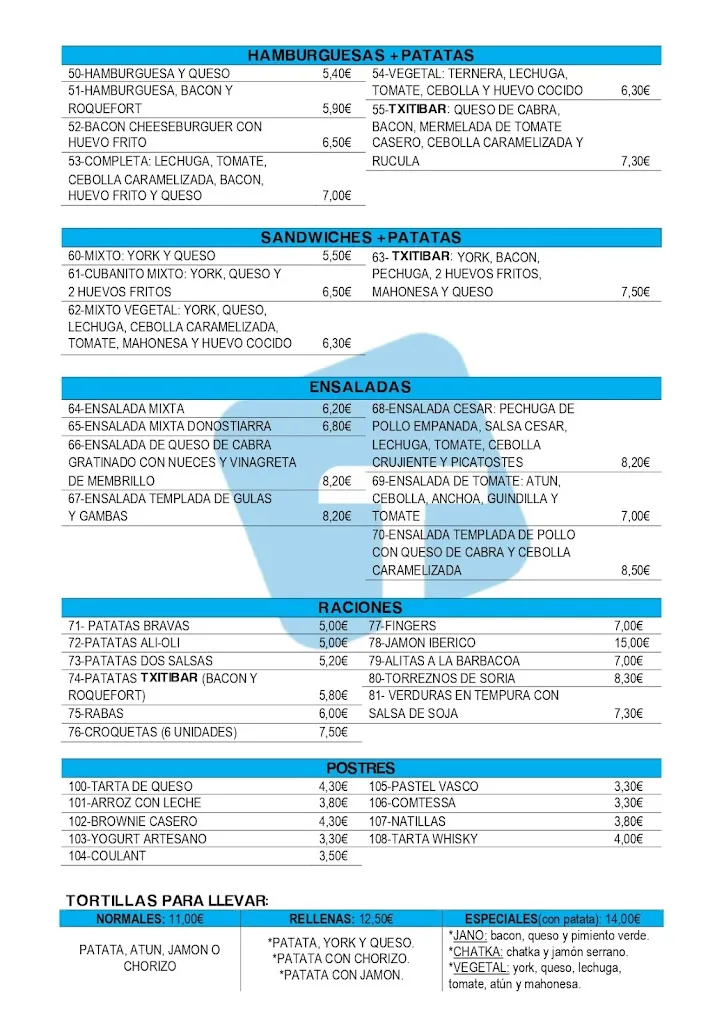 Menü_Txitibar Taberna_Andoain_Bild_2