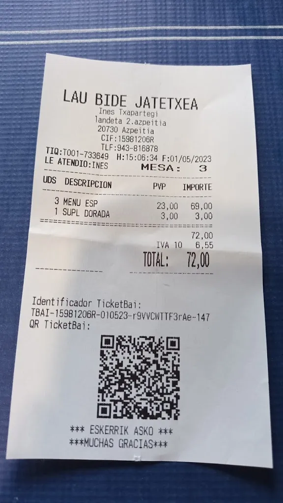 loli saiz_Lau Bide jatetxea_Azpeitia_review