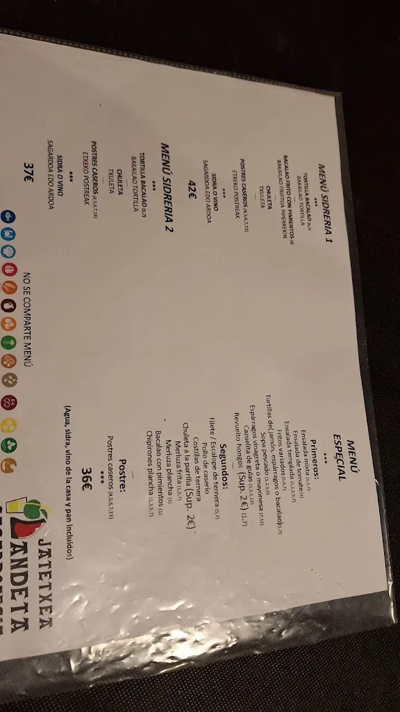 Menu_Restaurante-Sidrería Landeta Jatetxea Sagardotegia_Azpeitia_image_2