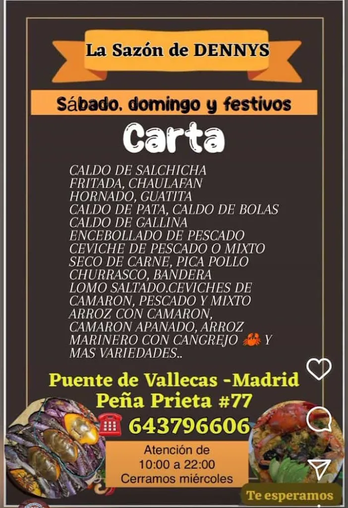 Menu_Restaurante la sazón de Dennys_Baña A_image_1