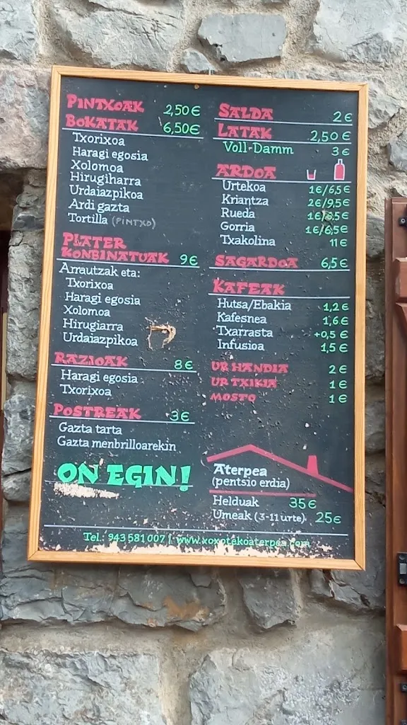 Menu_Xoxote aterpea_Azpeitia_immagine_2