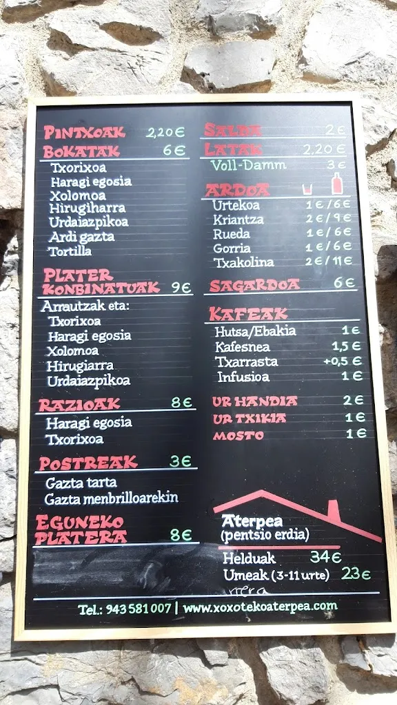 Menu_Xoxote aterpea_Azpeitia_immagine_3