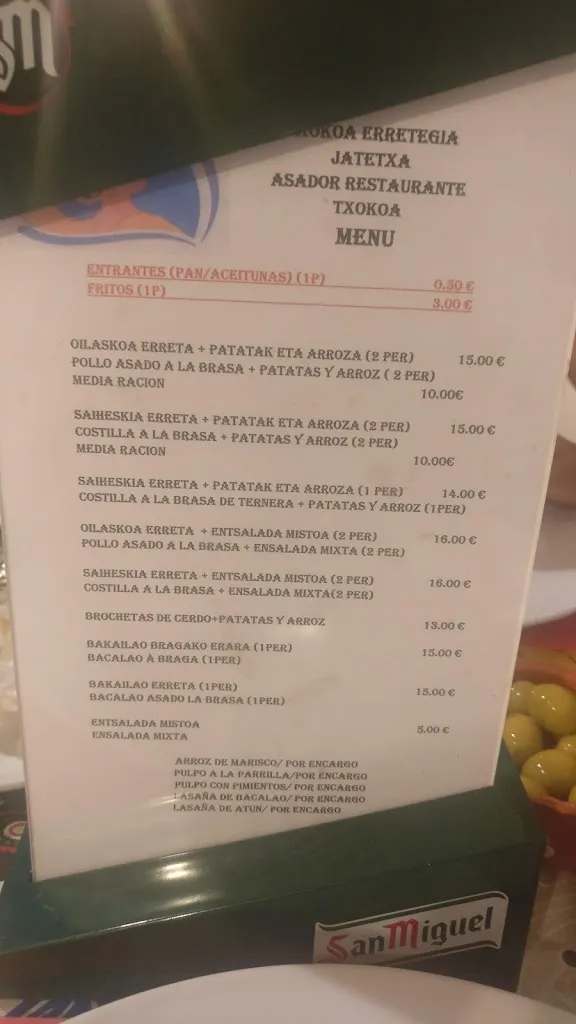 Menu_Txokoa Erretegia_Azpeitia_image_1