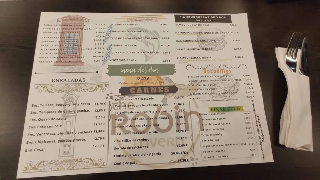 Menu_The Robin Taberna_Astigarraga_image_1