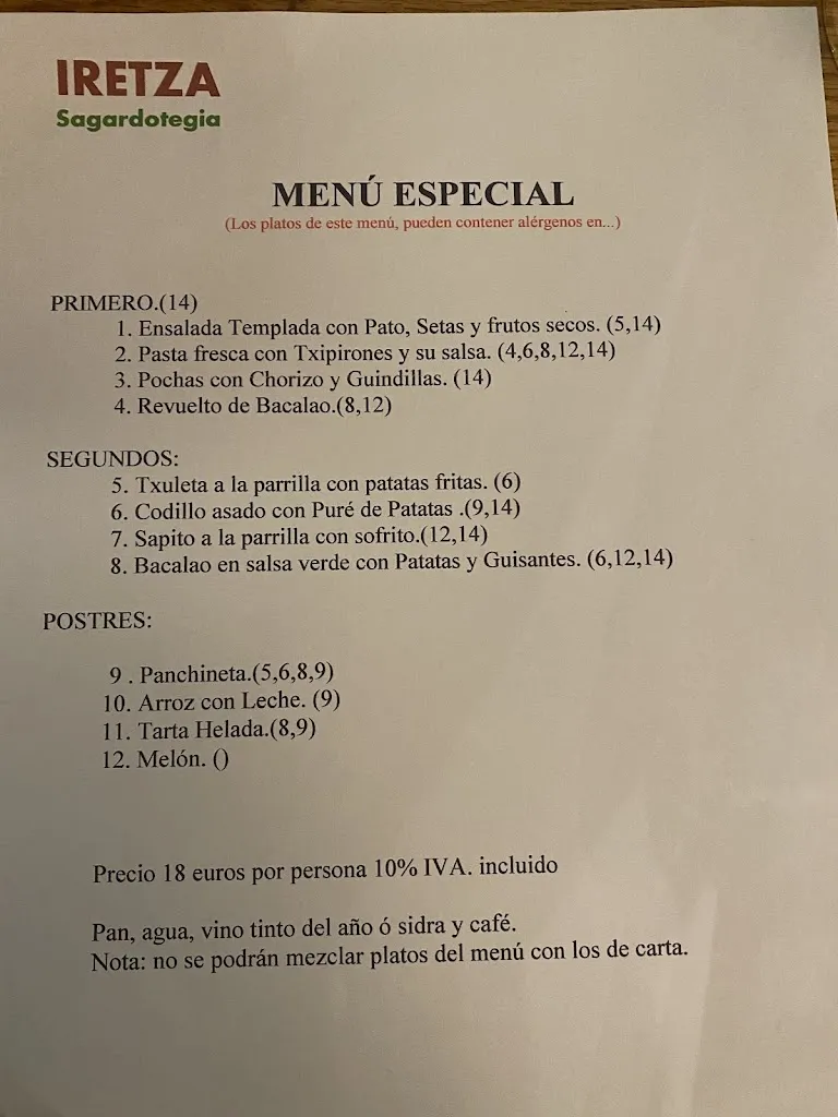 Menu_Bar-Restaurante-Sidrería Iretza_Astigarraga_image_4