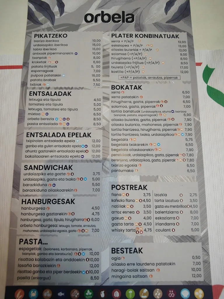 Menü_Orbela kafetegia_Azkoitia_Bild_2