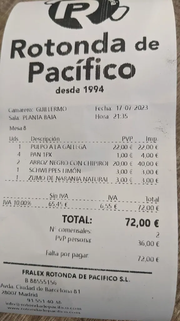 Wissal_Arrocería Rotonda de Pacífico_Baña A_review