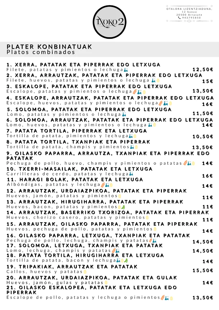 Menu_Bar Txoko 2 Sl_Arrasate/Mondragón_image_1