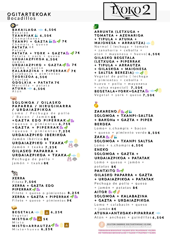 Menu_Bar Txoko 2 Sl_Arrasate/Mondragón_image_2