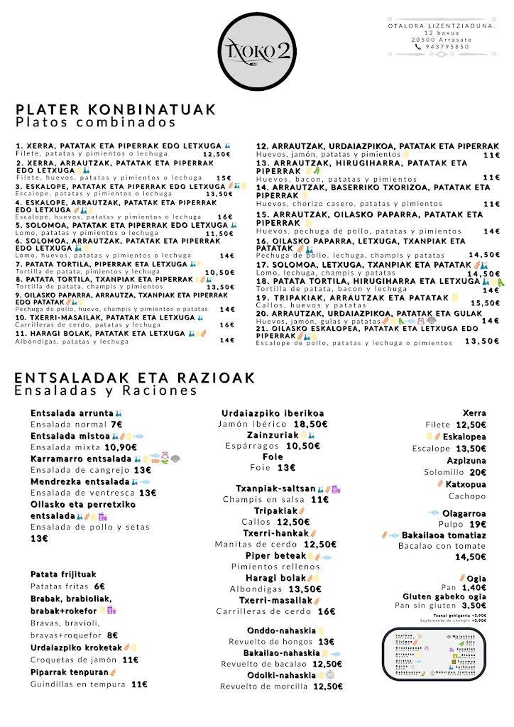 Menu_Bar Txoko 2 Sl_Arrasate/Mondragón_image_3