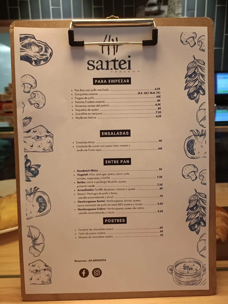 Menu_Sartei Taberna_Arrasate/Mondragón_image_1