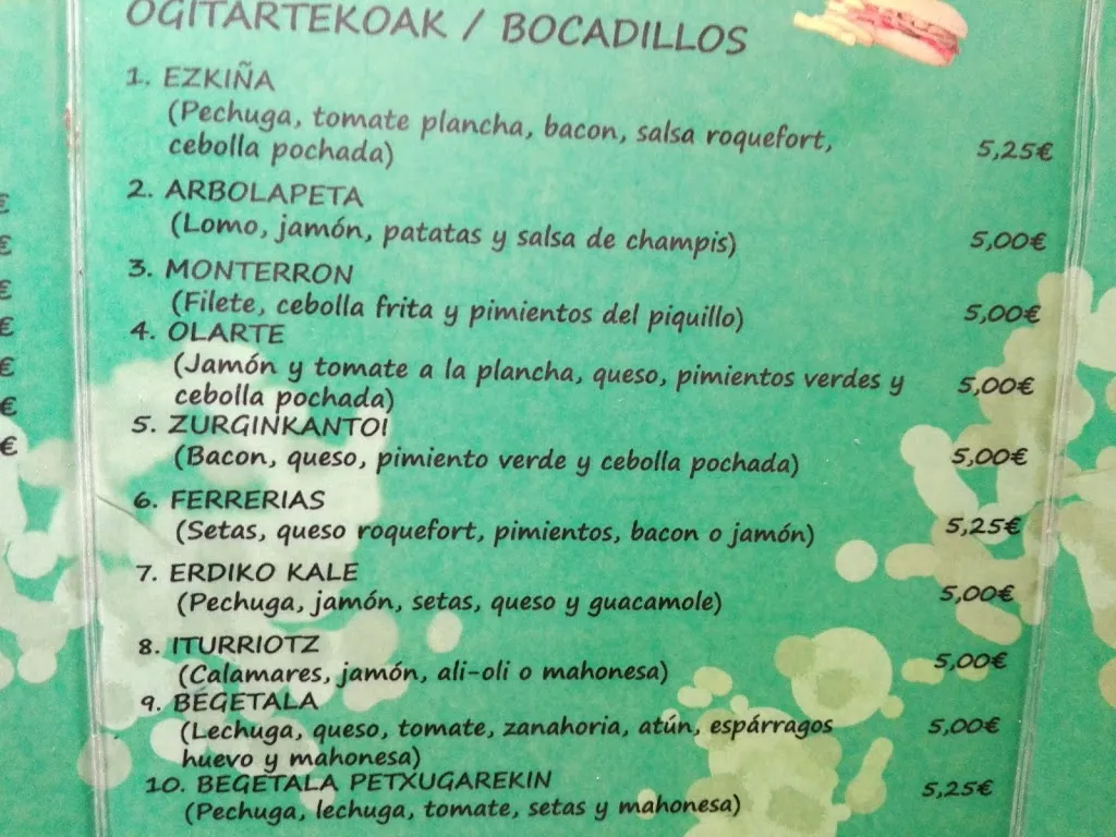 Menu_Bar Ezkiña_Arrasate/Mondragón_image_1