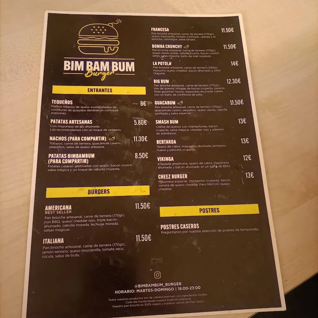 Menu_Bim Bam Bum Burger_Arrasate/Mondragón_image_3