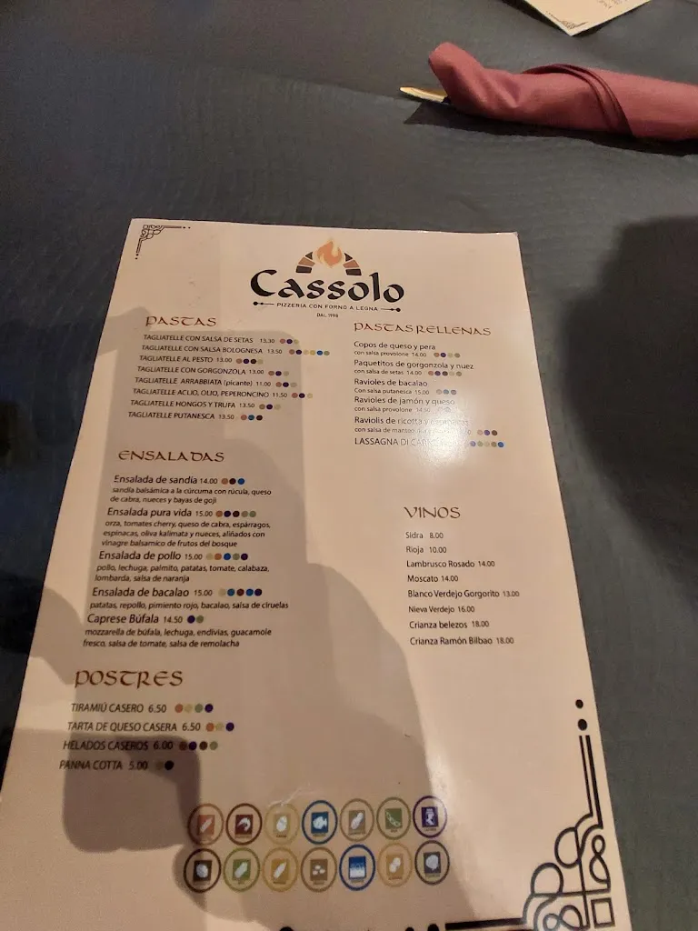 Menu_Pizzería Cassolo_Arrasate/Mondragón_image_1