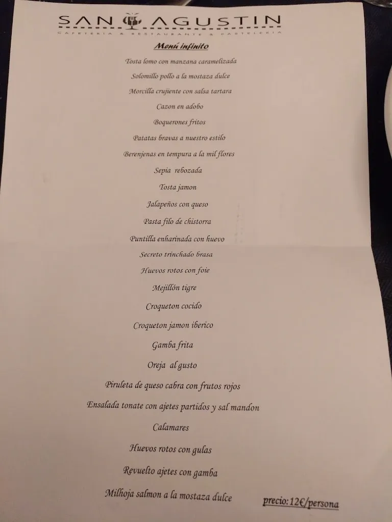 Menü_Restaurante Pastelería San Agustín_Villamalea_Bild_2