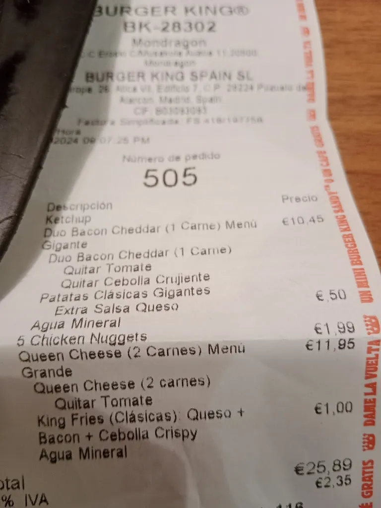 Menu_Burger King_Arrasate/Mondragón_image_2