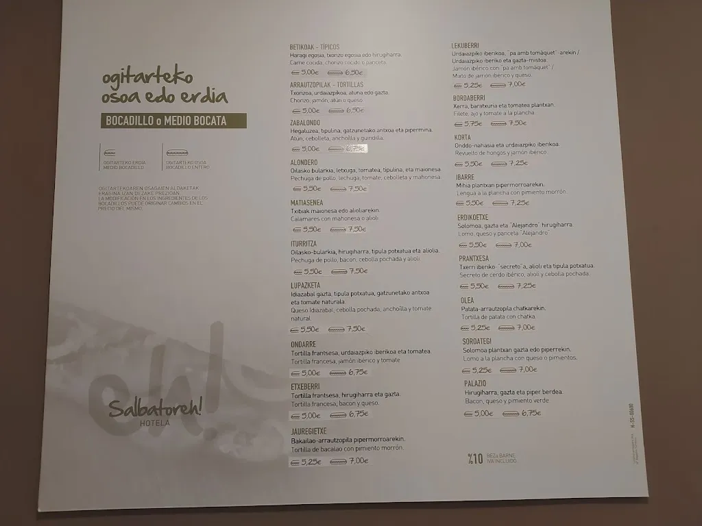 Menu_Bar Restaurante Salbatore_Beasain_image_2