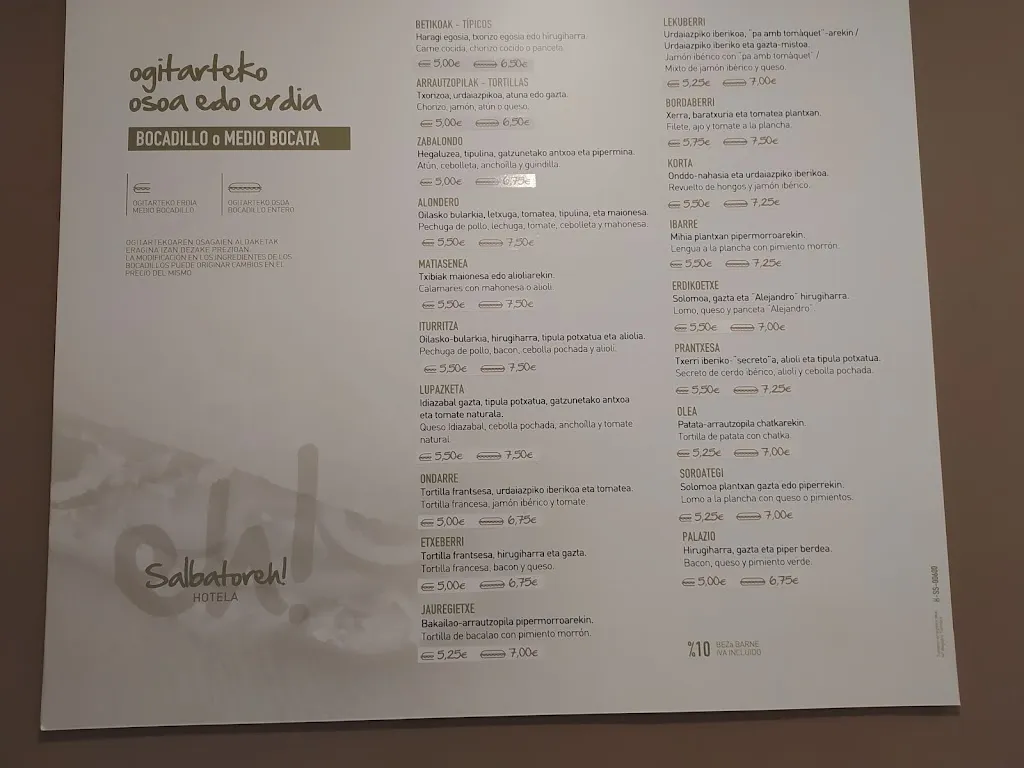 Menu_Bar Restaurante Salbatore_Beasain_image_3
