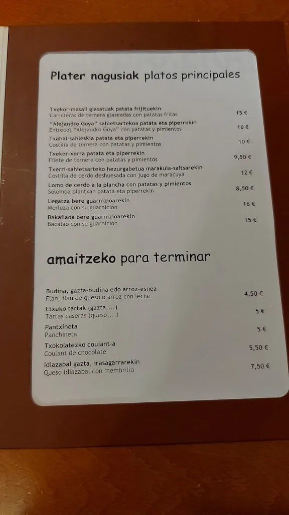 Menu_Bar Restaurante Salbatore_Beasain_image_4