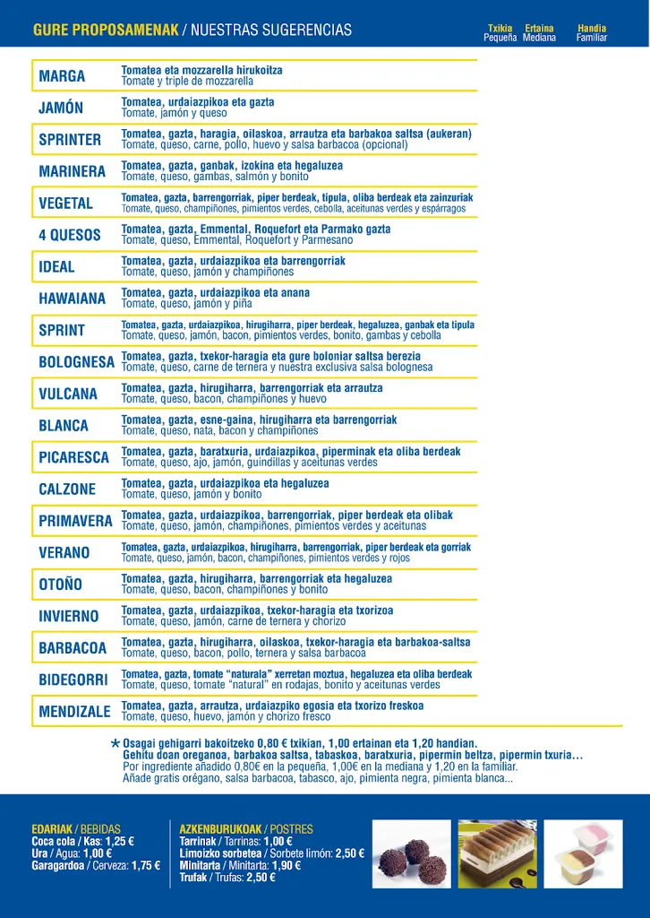 Menu_PIZZA SPRINT BEASAIN_Beasain_image_1