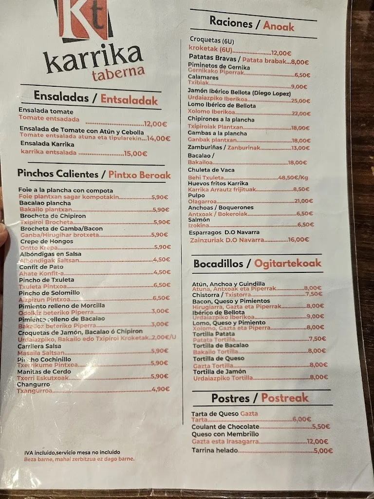 Menu_Karrika Taberna_Donostia-San Sebastián_image_1