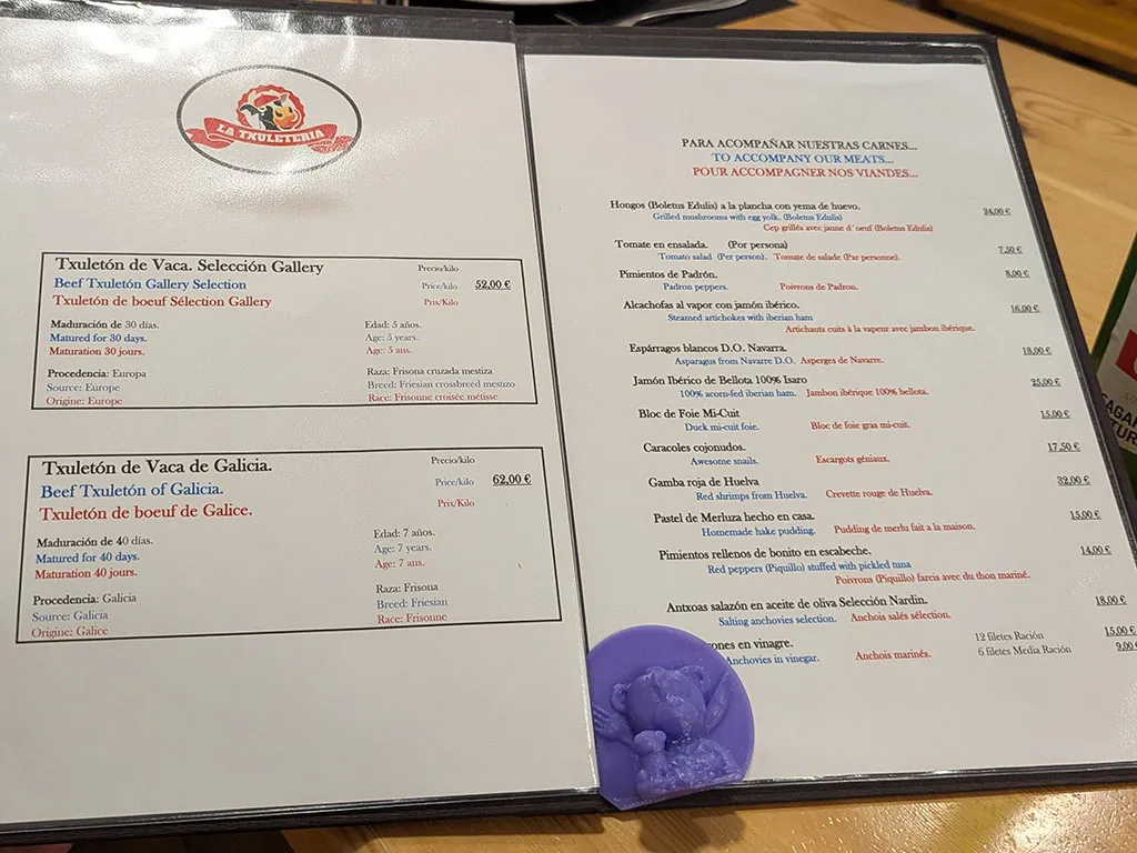 Menu_La Txuleteria_Donostia-San Sebastián_image_1