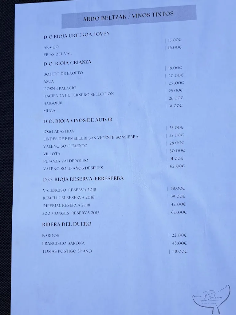 Menu_Balearri Getaria- Jatetxea_Getaria_image_1