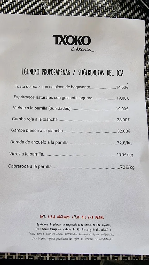 Menu_Txoko Getaria jatetxea_Getaria_image_1