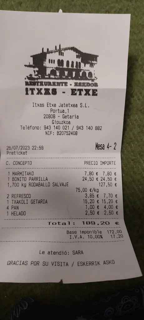 Andy-Bob Nolen_ITXAS-ETXE JATETXEA_Getaria_review