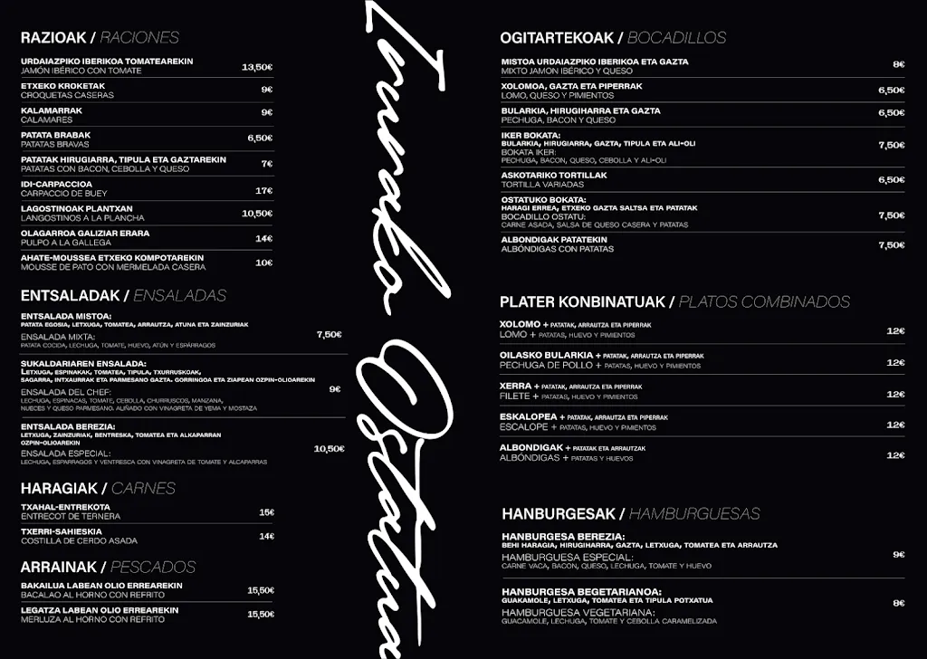 Menu_Irurako Ostatua_Irura_image_1