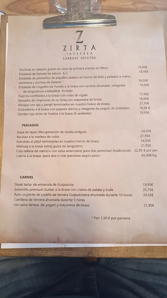 Menu_Zirta jatetxea Larraul ostatua_Larraul_immagine_1