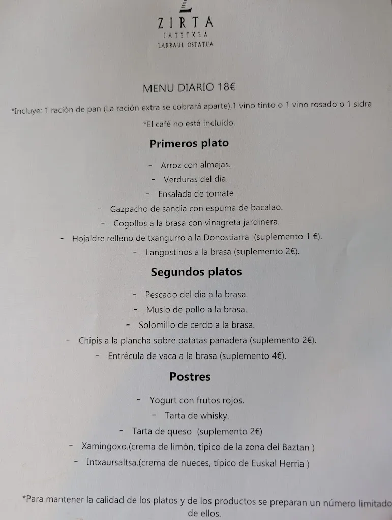 Menu_Zirta jatetxea Larraul ostatua_Larraul_immagine_3