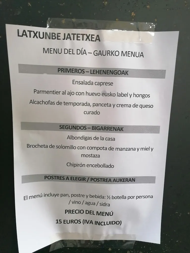 Menu_Restaurante Latxunbe jatetxea_Hernani_image_2