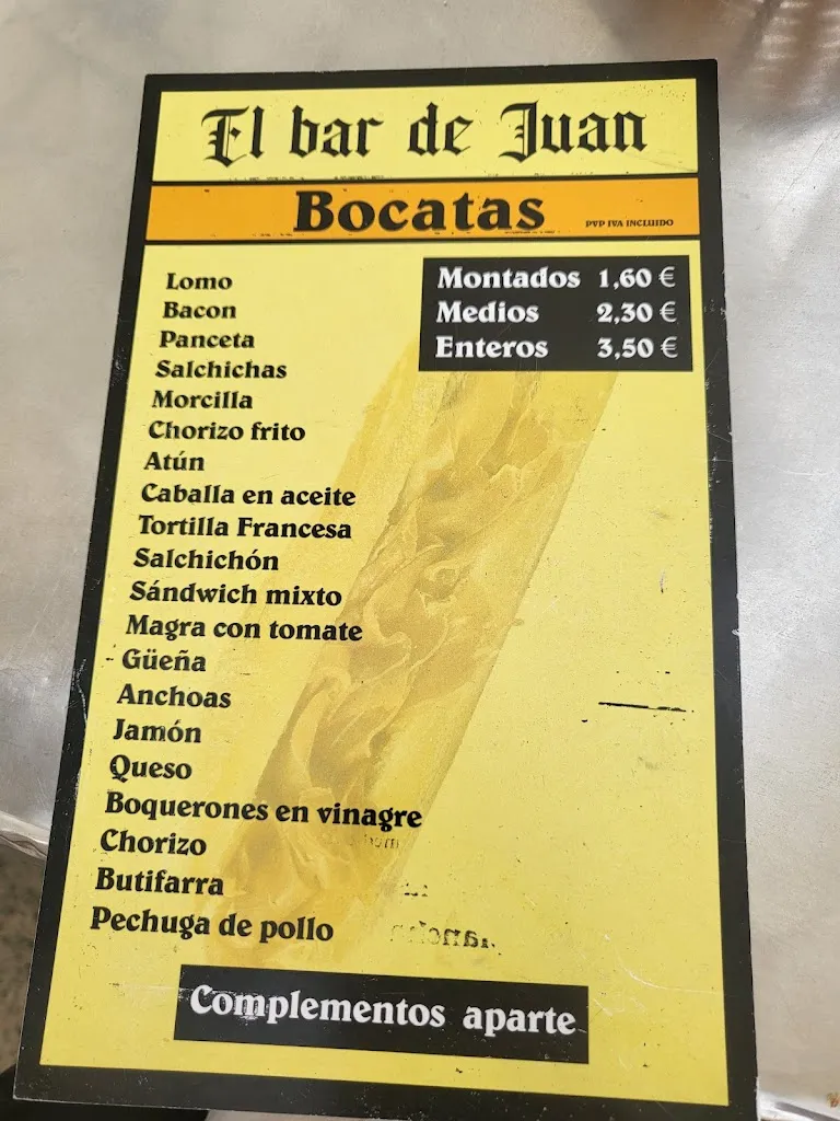 Menu_Bar casa Juan - Loterías_Tobarra_image_1