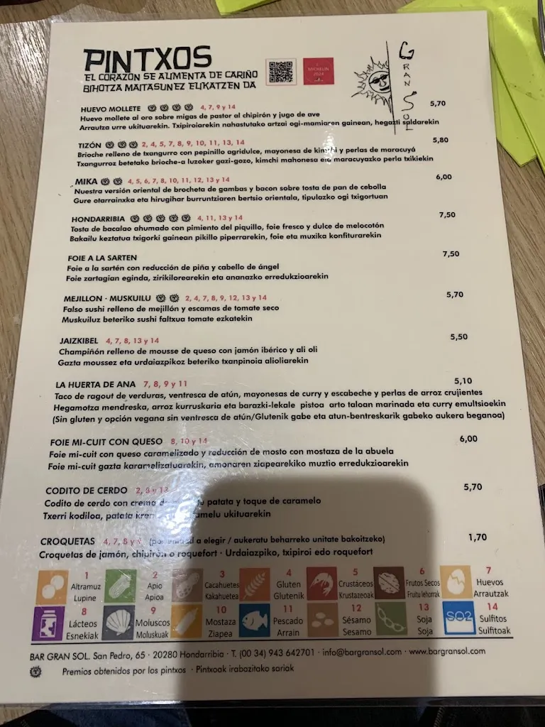 Menu_Bar Gran Sol Hondarribia_Hondarribia_image_3