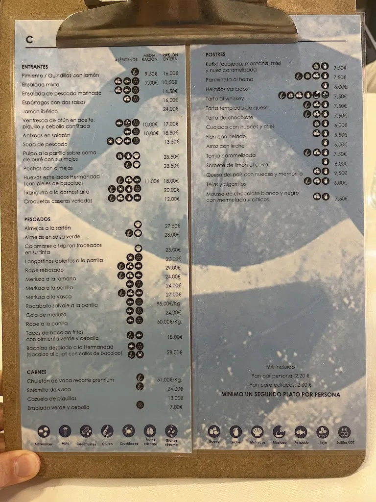 Menu_La Hermandad de Pescadores_Hondarribia_image_3