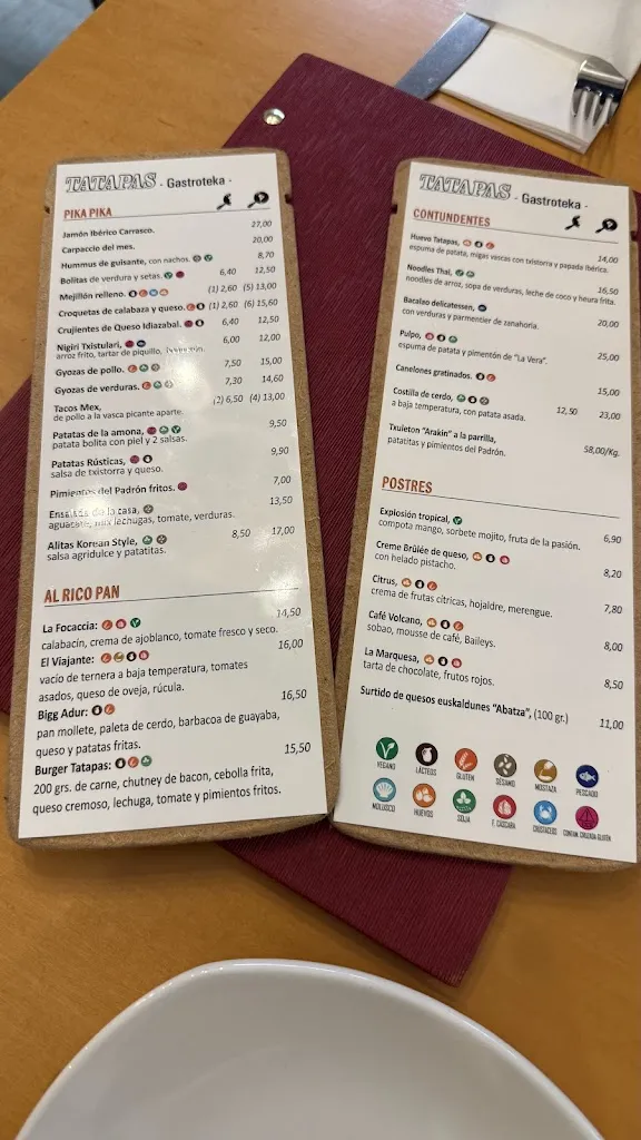 Menü_Tatapas Gastroteka_Hondarribia_Bild_2