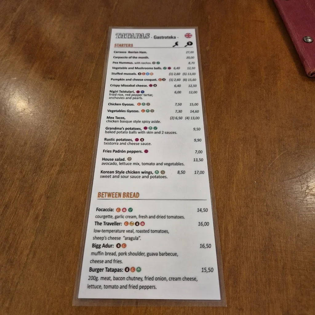 Menü_Tatapas Gastroteka_Hondarribia_Bild_4