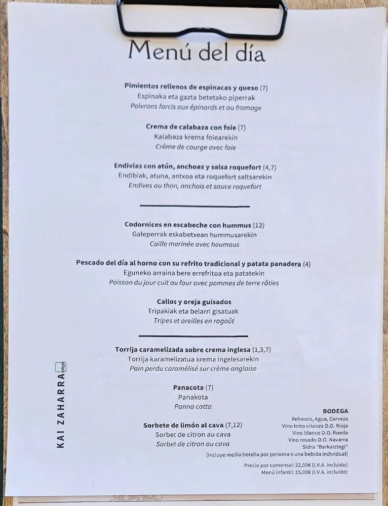 Menu_Kai Zaharra_Hondarribia_image_1